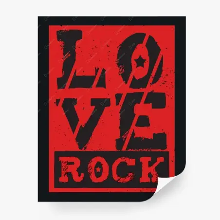 Fototapete love rock plakat – Pixers®