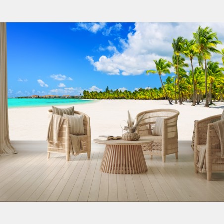 Fototapete tropischer strand in Punta Cana – Pixers®