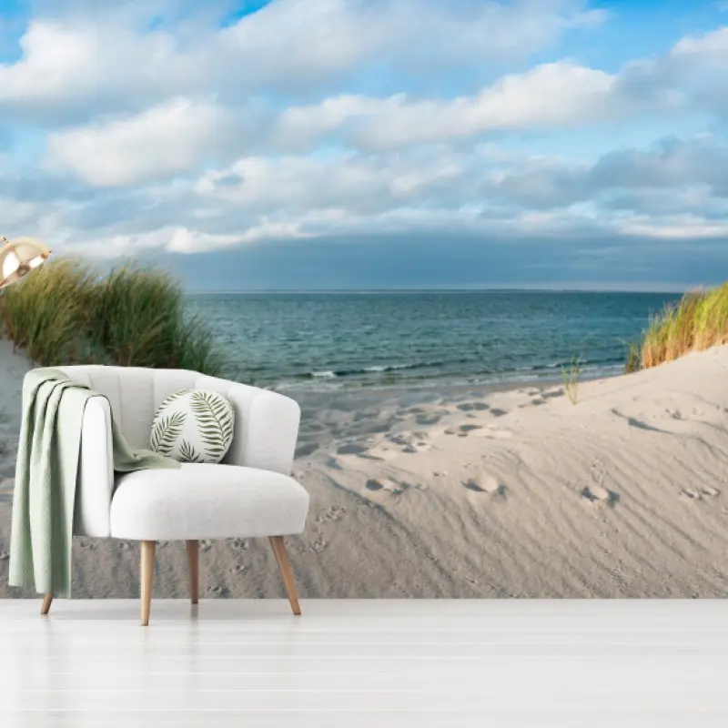 Fototapete ruhiges panorama der küstendünen
