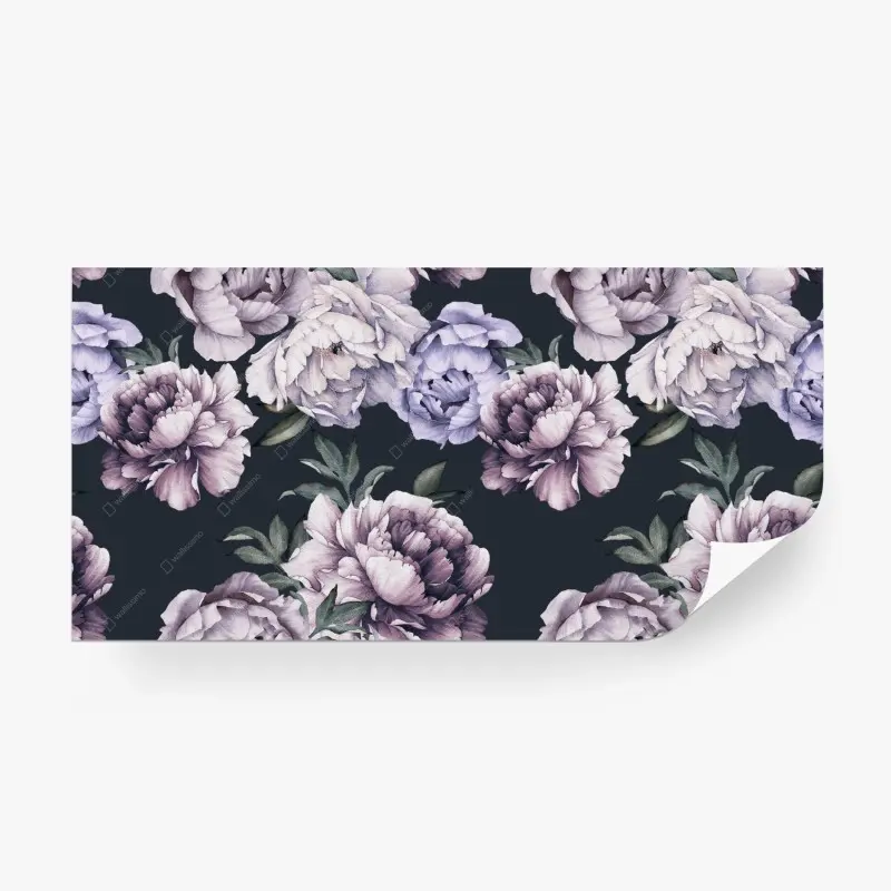 Fototapete lavendel pfingstrose aquarell blumenmuster