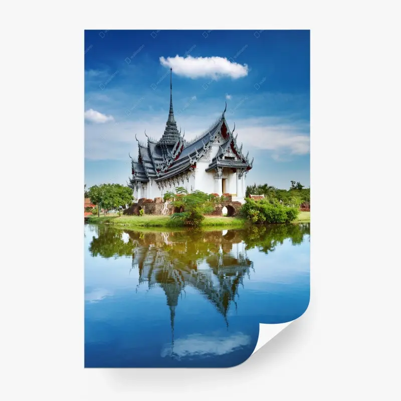 Fototapete Sanphet Prasat palast am spiegelnden see