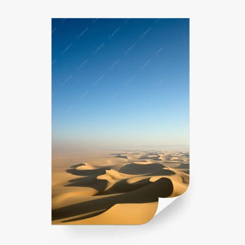 Fototapete endlose wüstendünen unter blauem himmel