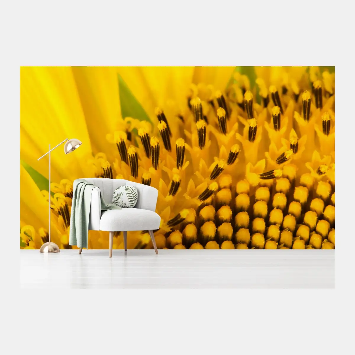 Fototapete goldene sonnenblume nahaufnahme – Pixers®