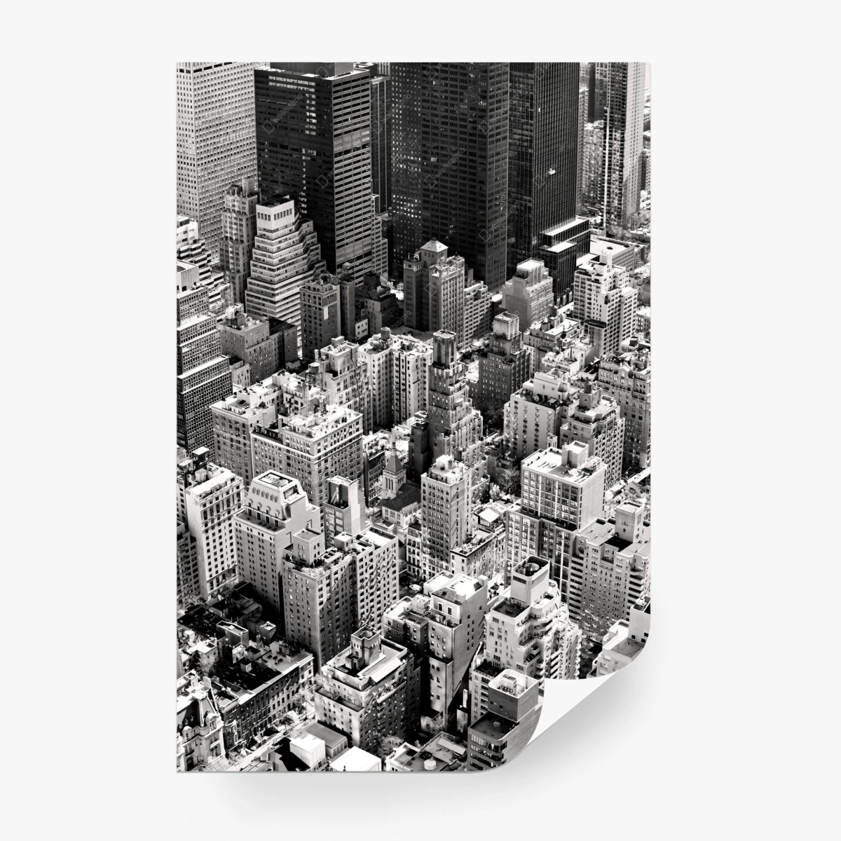 Fototapete Manhattan luftaufnahme skyline in monochrom – Pixers®