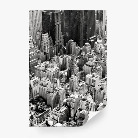 Fototapete Manhattan luftaufnahme skyline in monochrom – Pixers®