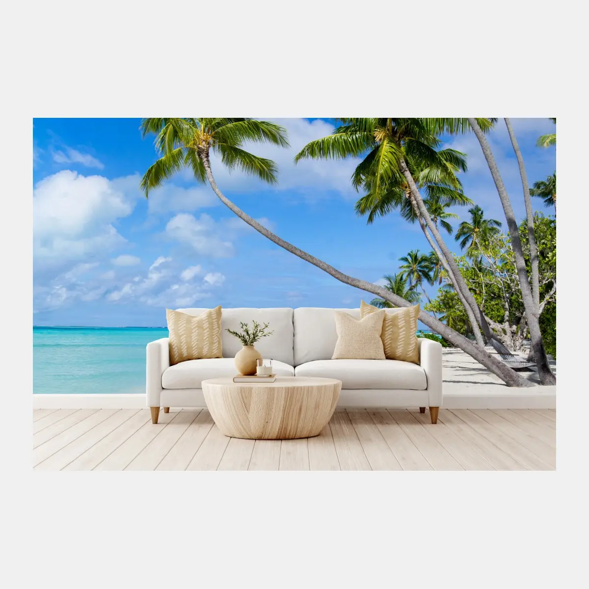 Fototapete tropischer palmenstrand – Pixers®