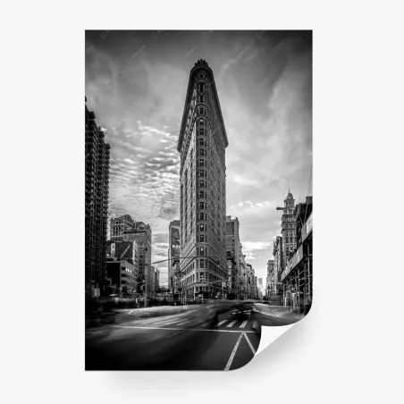 Fototapete Flatiron, New York — monochrome architektur – Pixers®