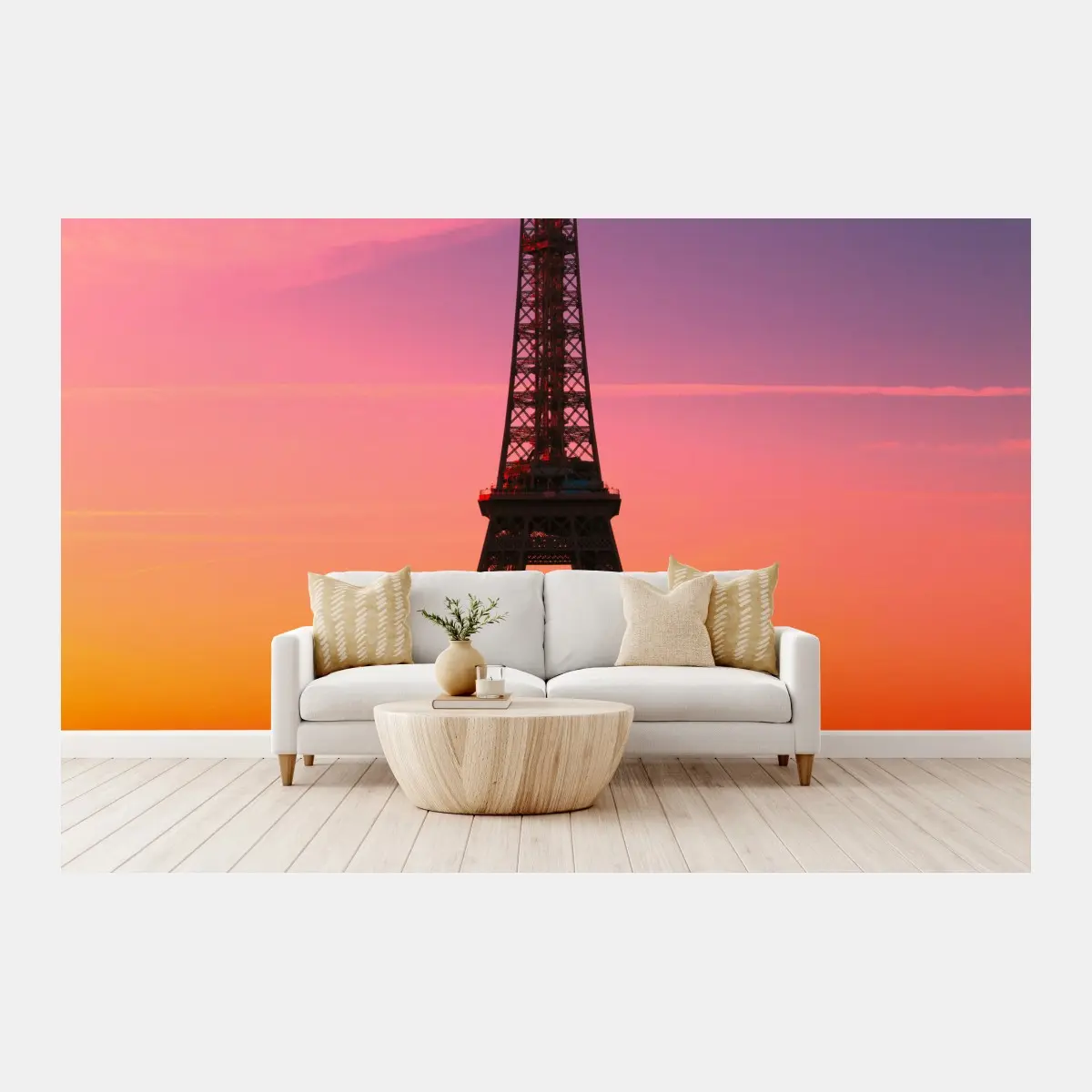 Fototapete sonnenaufgang über dem Eiffelturm – Pixers®