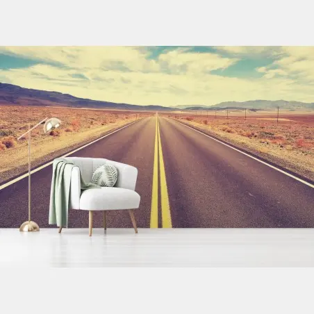 Fototapete vintage wüstenstraße, Death Valley – Pixers®