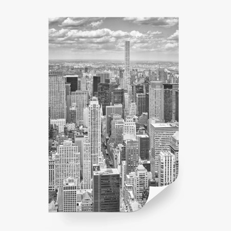 Fototapete panorama von New York in schwarzweiß – Pixers®