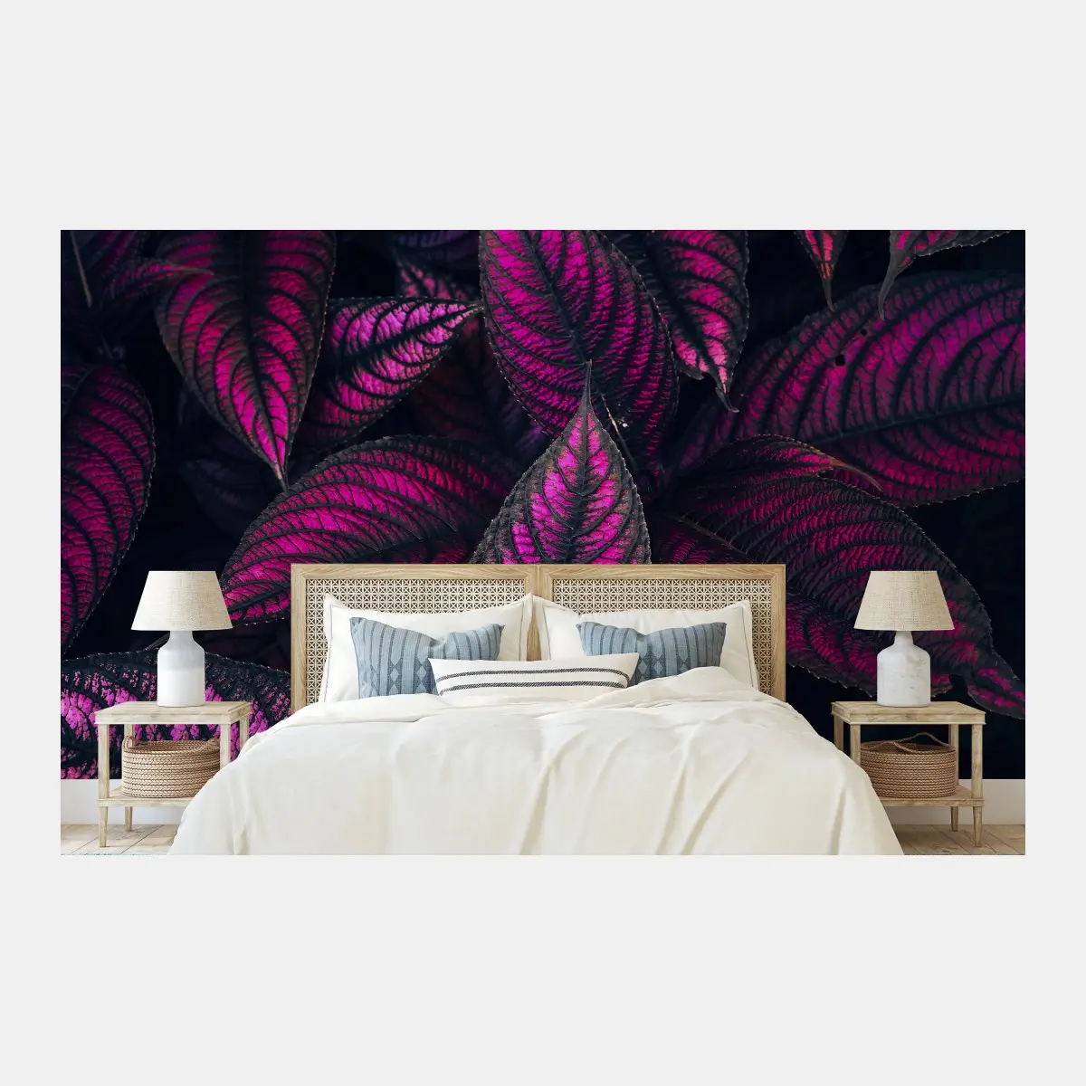 Fototapete leuchtendes violettes blättermotiv – Pixers®