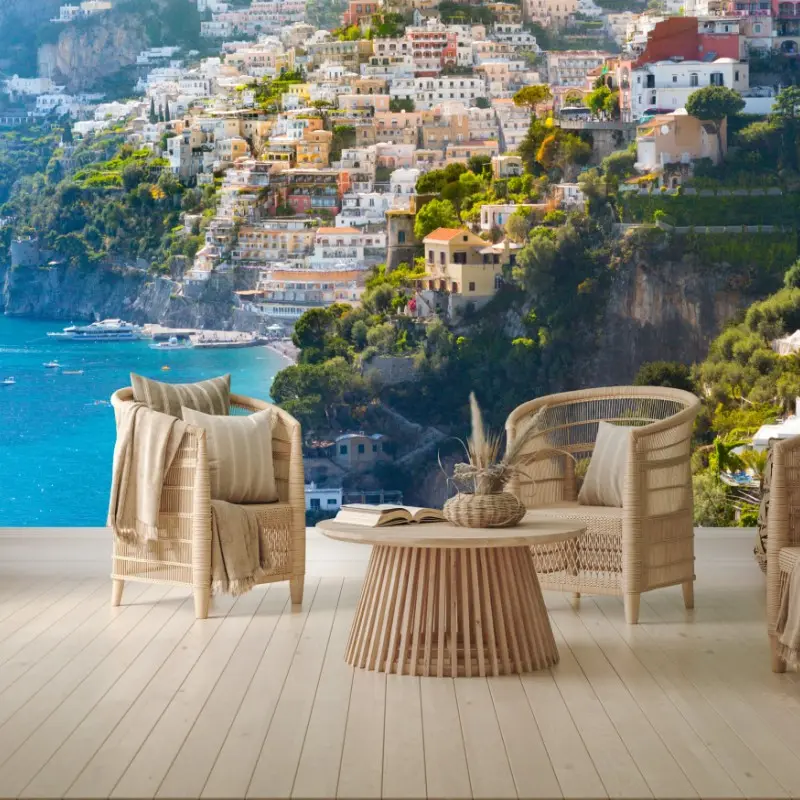 Fototapete Positano küstenpanorama an der klippe