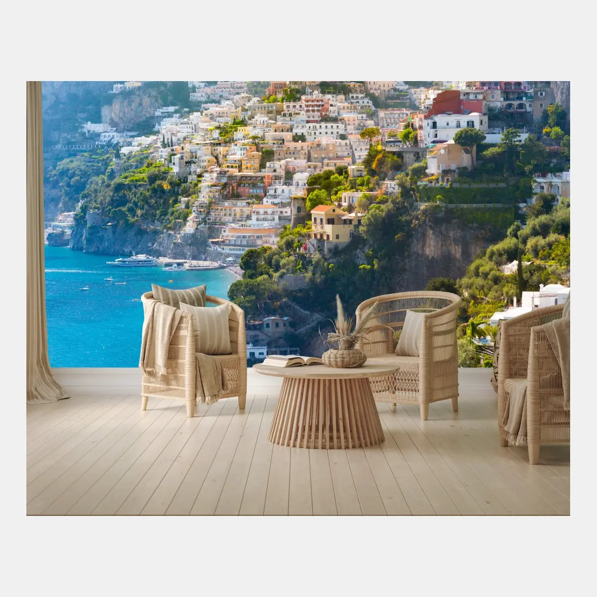 Fototapete Positano küstenpanorama an der klippe – Pixers®