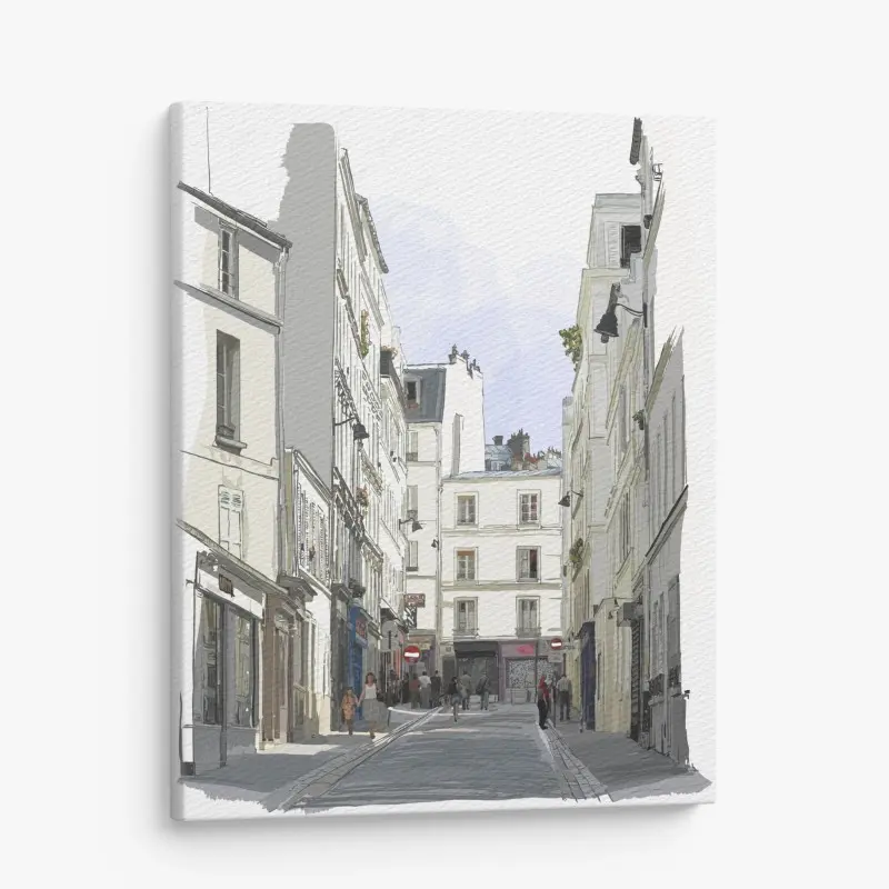 Leinwandbild Montmartre straßenszene, Paris