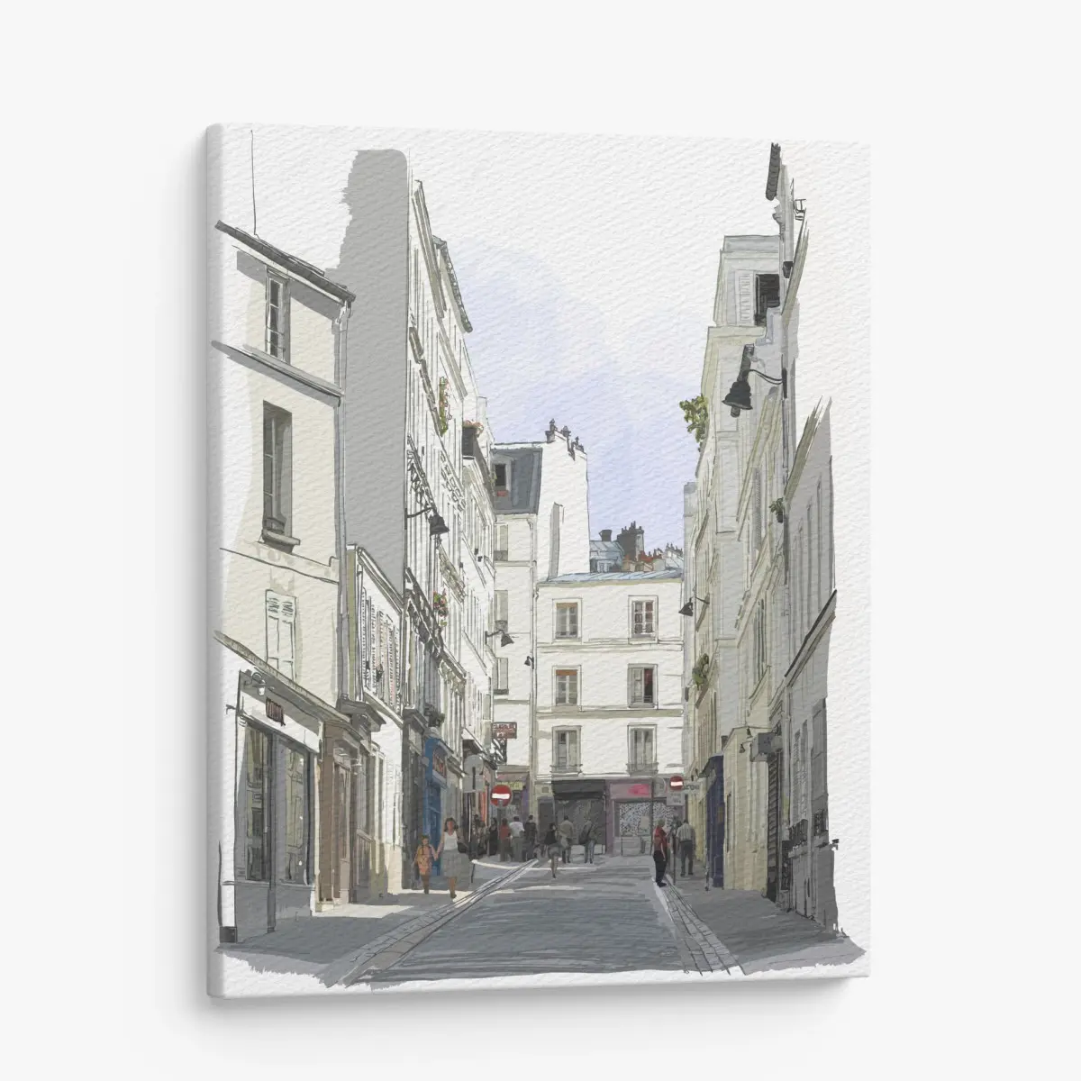 Leinwandbild Montmartre straßenszene, Paris – Pixers®