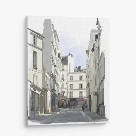 Leinwandbild Montmartre straßenszene, Paris – Pixers®