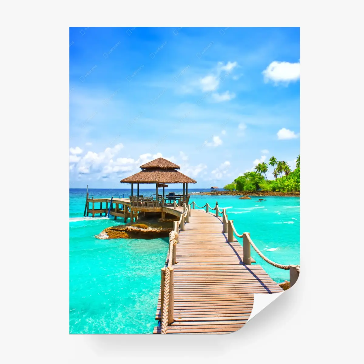 Fototapete tropischer steg auf Koh Kood – Pixers®