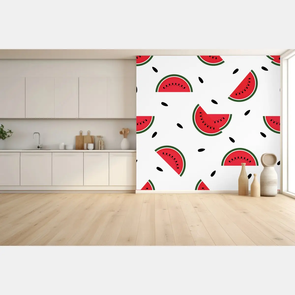 Fototapete verspieltes wassermelonenmuster – Pixers®