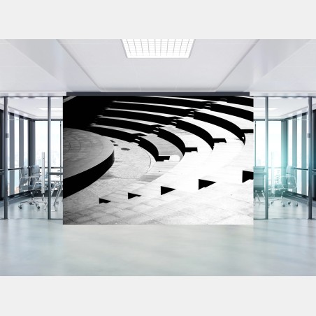 Fototapete minimalistische amphitheater-geometrie – Pixers®
