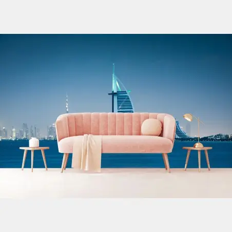 Fototapete Dubai skyline bei dämmerung – Pixers®