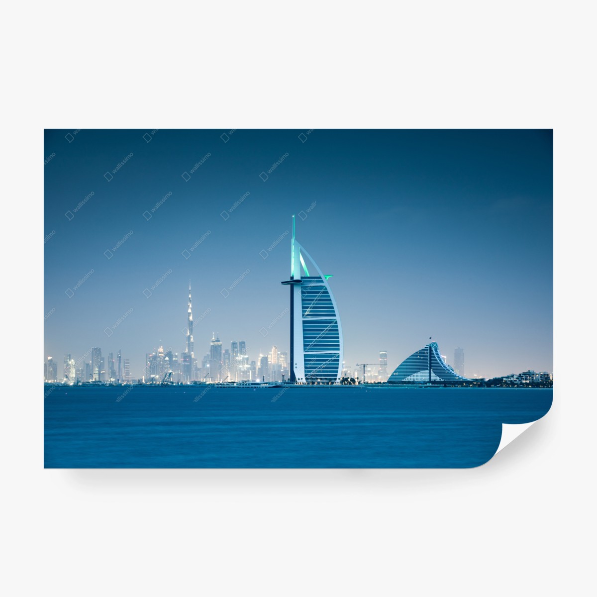 Fototapete Dubai skyline bei dämmerung – Pixers®