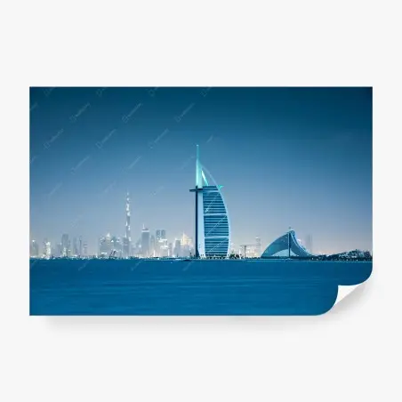 Fototapete Dubai skyline bei dämmerung – Pixers®