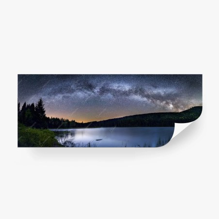 Fototapete milchstraße über einem ruhigen see – Pixers®