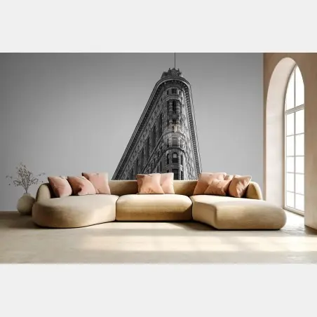 Fototapete monochromes poster mit dreieckigem denkmal – Pixers®