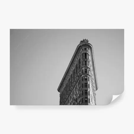Fototapete monochromes poster mit dreieckigem denkmal – Pixers®