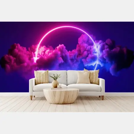 Fototapete neon wolkenring – Pixers®