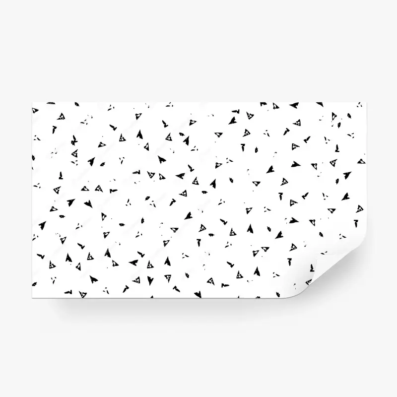 Fototapete minimalistisches muster mit schwarzen dreiecken