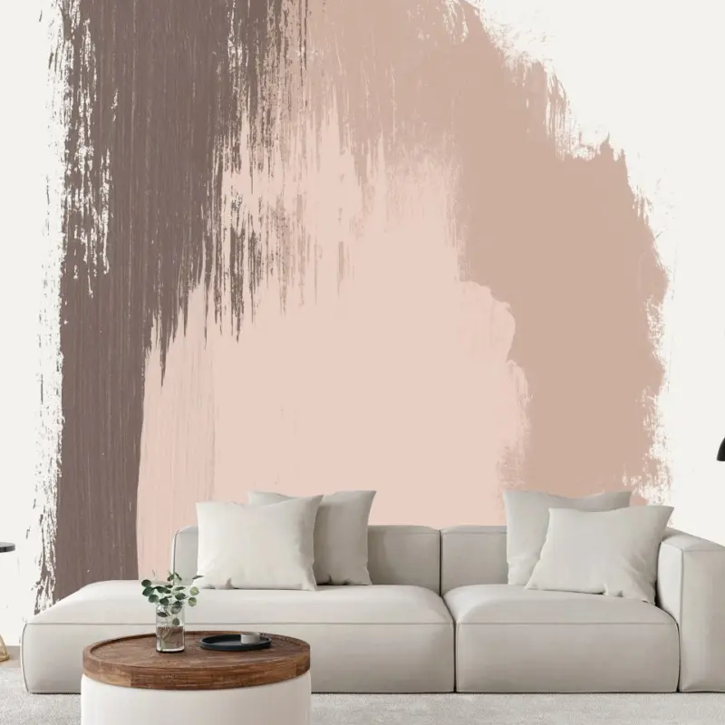 Fototapete zarte beige pinselstriche