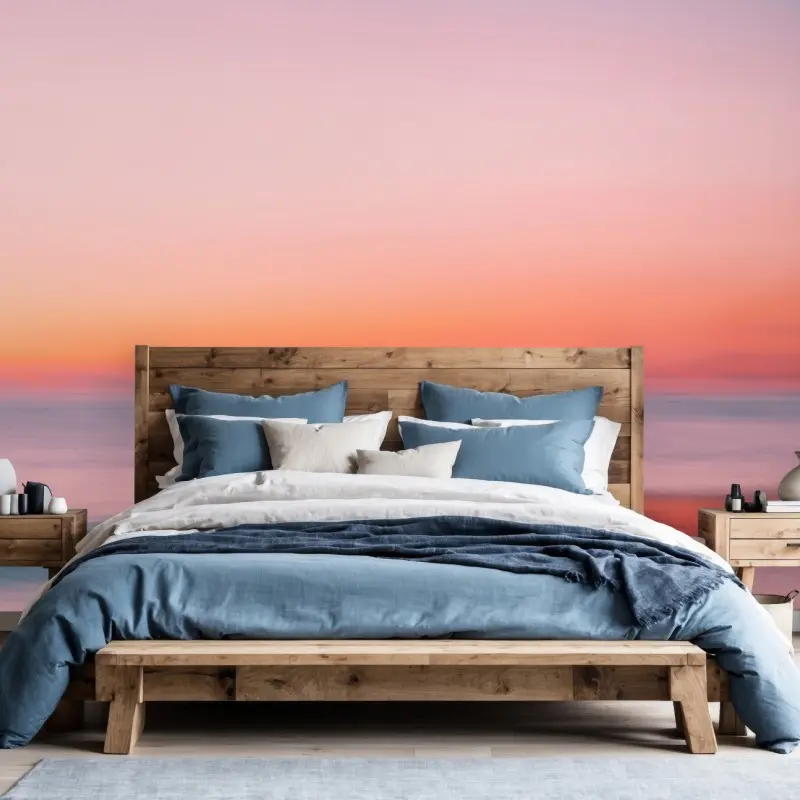 Fototapete delikate pastellmeerlandschaft bei sonnenuntergang