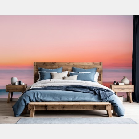 Fototapete delikate pastellmeerlandschaft bei sonnenuntergang – Pixers®