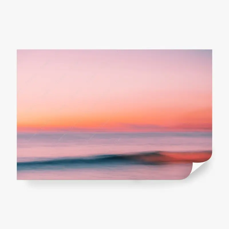 Fototapete delikate pastellmeerlandschaft bei sonnenuntergang
