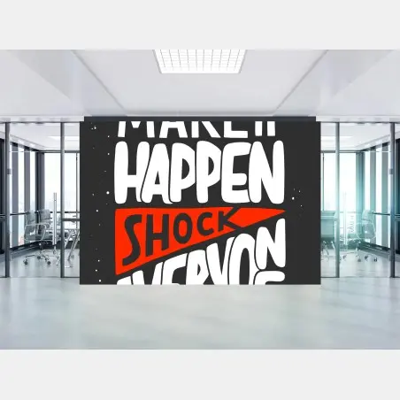 Fototapete make it happen motivierende typografie – Pixers®