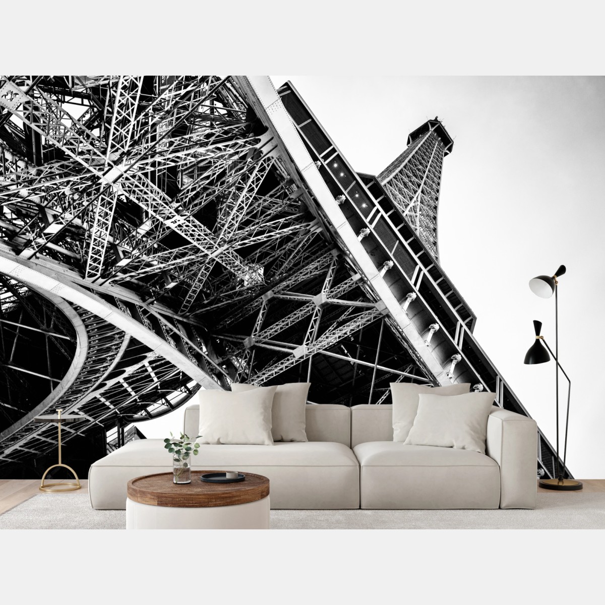 Fototapete dramatische perspektive des Eiffelturms – Pixers®