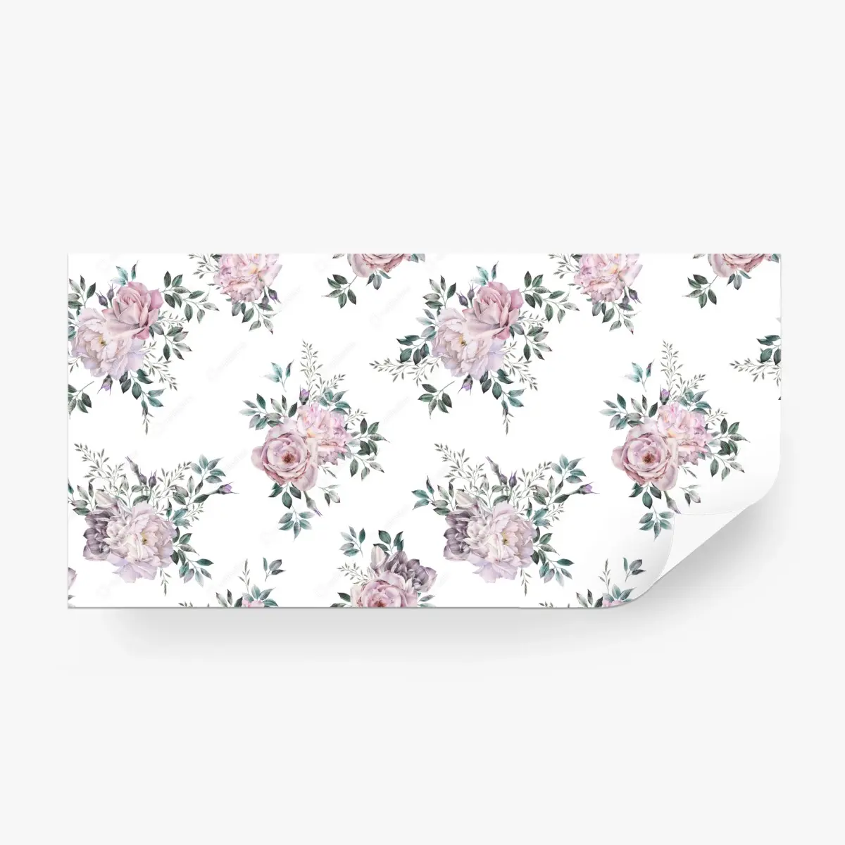 Fototapete zartes pastell aquarell blumenmuster – Pixers®
