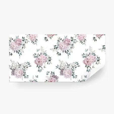 Fototapete zartes pastell aquarell blumenmuster – Pixers®