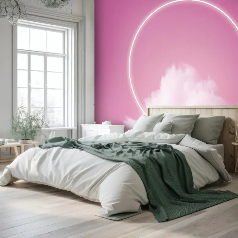 Fototapete pastellwolke mit neon-aureole