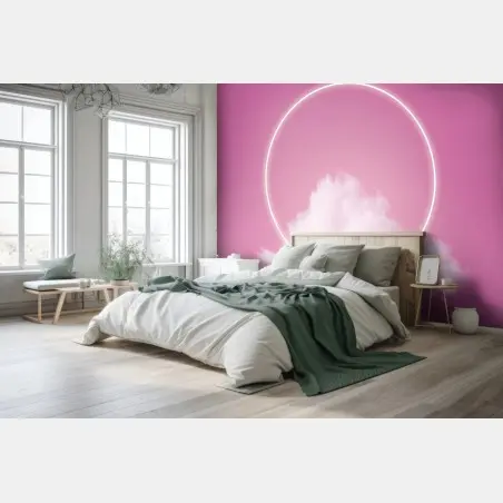 Fototapete pastellwolke mit neon-aureole – Pixers®