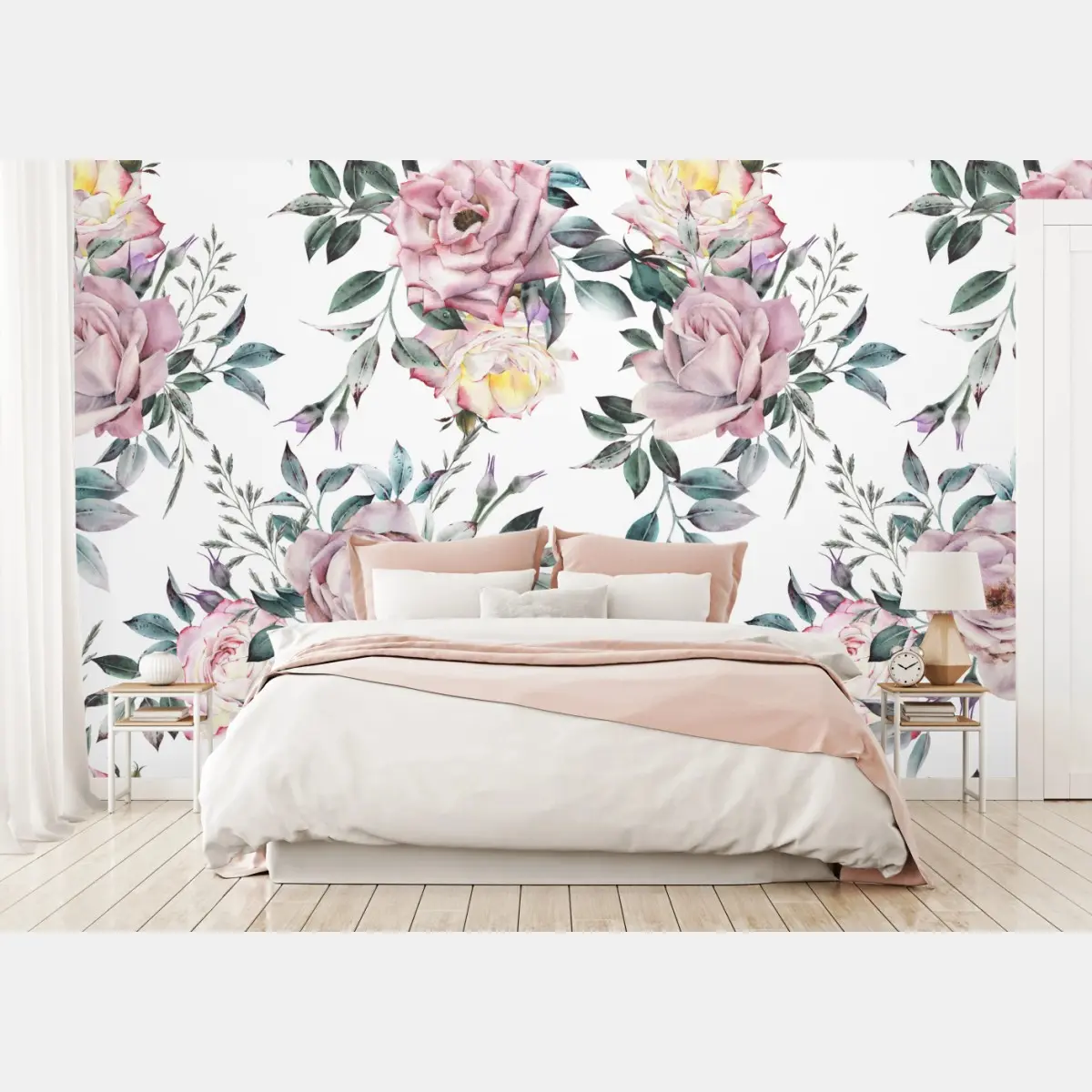 Fototapete aquarell rosen in pastellfarben – Pixers®