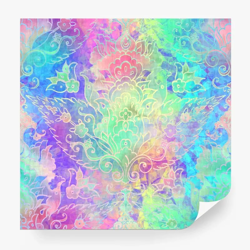 Fototapete pastell boho floral mandala muster
