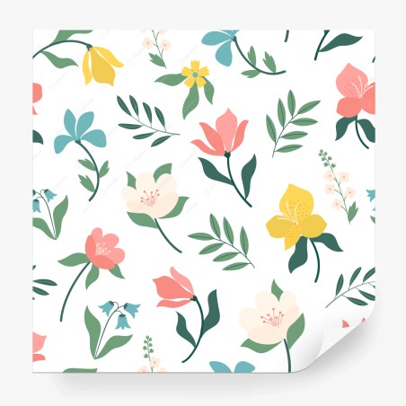 Fototapete zartes pastell blumenmuster – Pixers®