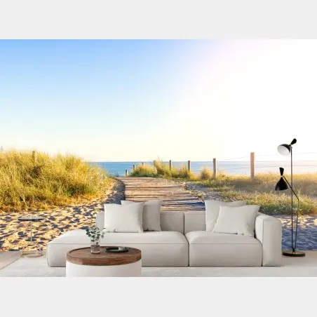Fototapete sonniger steg zum meer – Pixers®