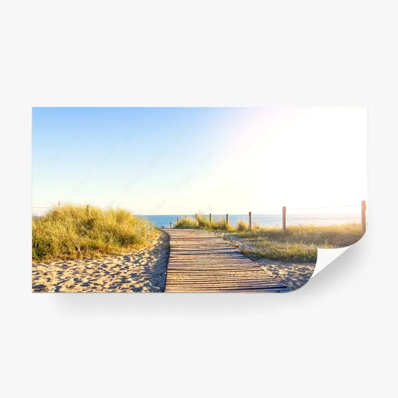 Fototapete sonniger steg zum meer