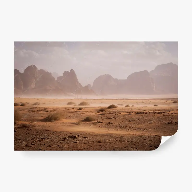 Fototapete weite wüstenlandschaft mit felsformationen