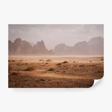 Fototapete weite wüstenlandschaft mit felsformationen – Pixers®