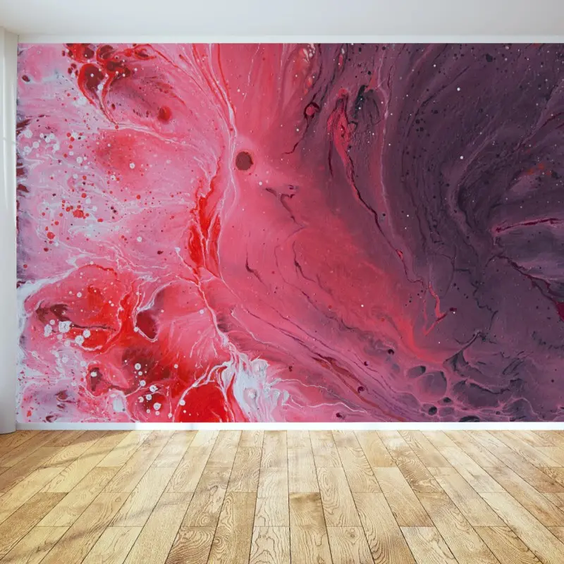 Fototapete lebhaftes rosa-lila fließendes abstraktes bild
