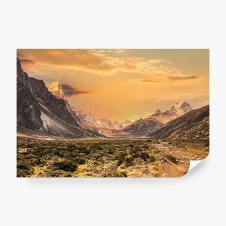 Fototapete abendstimmung im Himalaya-tal, Sagarmatha – Pixers®